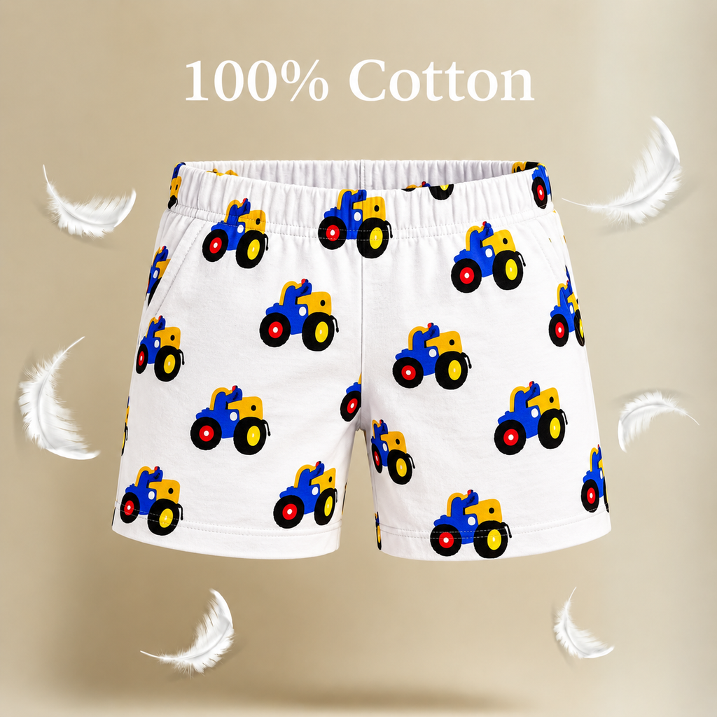 Cotton T-Shirt & Shorts 5-Piece Combo Set for Kids